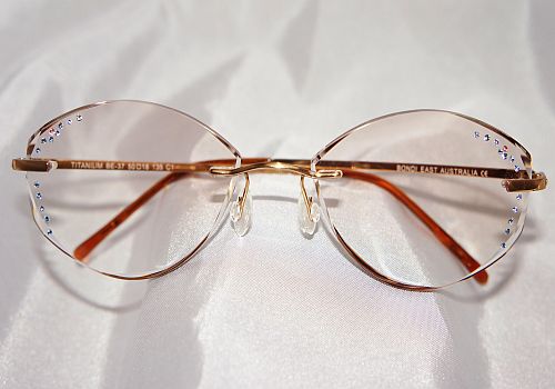 faceted eyewear with precious stones