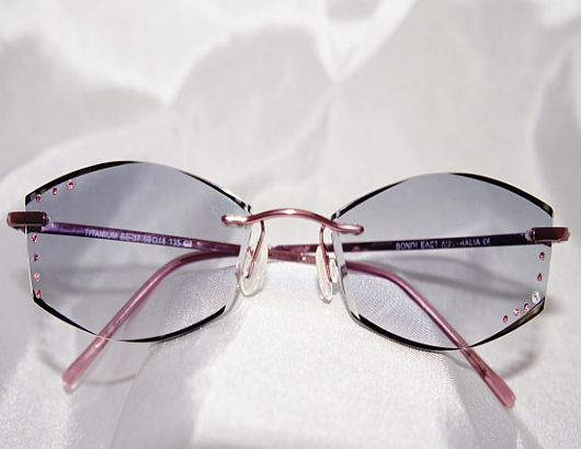 faceted eyewear with precious stones